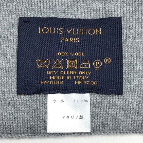 LOUIS VUITTON Esharpe Gravity Scarf Navy/Gray - Picture 7 of 9